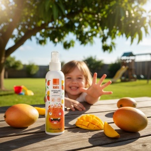 Spray pentru descurcarea părului cu aromă de mango – fără clătire, descurcare ușoară pentru copii 200 ml