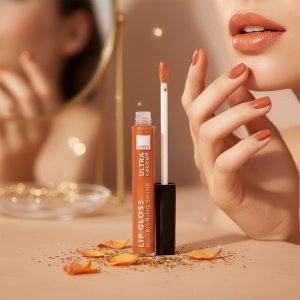 Luciu de buze hidratant Just Peachy – gloss pentru buze volum și efect strălucitor 7 ml
