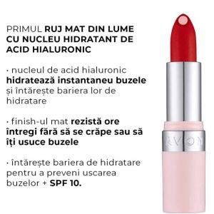 Ruj mat Hydramatic Peony – culoare intensă și hidratare profundă cu acid hialuronic și vitamina E 💄✨