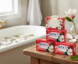 Set 6 x Săpun Nancy cu Magnolie și Guarana 60 g – prospețime florală pentru întreaga familie