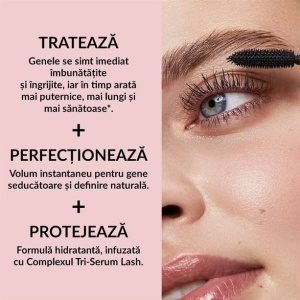 Mascara pentru volum infuzata cu ser Blackest Black