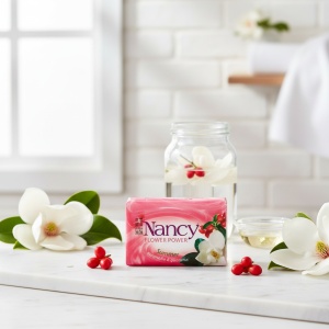 Săpun Nancy cu Magnolie și Guarana 60 g – curățare delicată și parfum floral revigorant