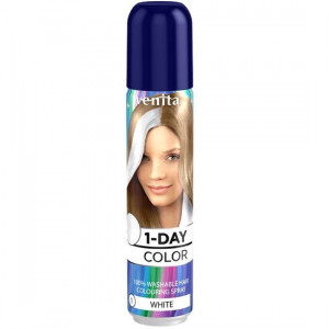 Spray colorant pentru par, fixativ, Venita, 1-Day Color, nr 01, Alb
