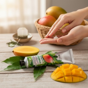 Crema de maini hidratanta si calmanta cu extract de mango si ceai verde ecologic