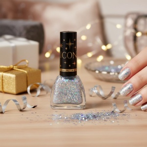 Lac de unghii Icon Glitter Revers Blue
