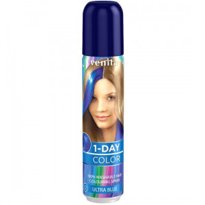 Spray colorant pentru par, fixativ, Venita, 1-Day Color, nr 12, Albastru