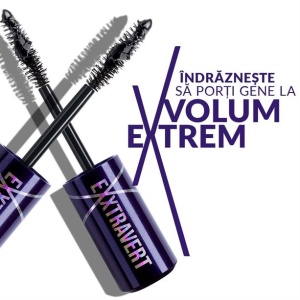 Mascara Exxtravert Extreme Volume Waterproof Blackest Black 9,5 ml – volum extrem și negru intens rezistent la apă - Img 5