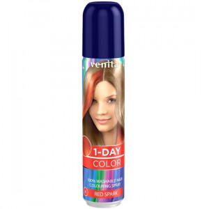 Spray colorant pentru par, fixativ, Venita, 1-Day Color, nr 04, Rosu
