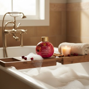 Spumant de baie Cozy Cranberry 250 ml – spumă bogată și aromă fructată 🍒🛁✨