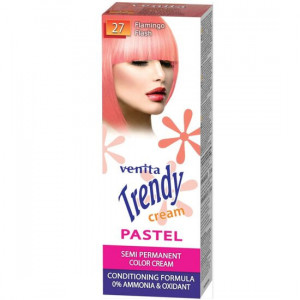 Vopsea de par semipermanenta, Trendy Cream Pastel, Venita, Nr. 27, Flamingo flash