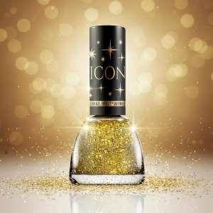 Lac de unghii Icon Glitter Revers Gold