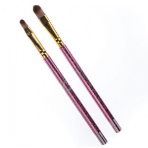 Set 2 Pensule de machiaj pentru fard de pleoape, YQ-B201 Duo