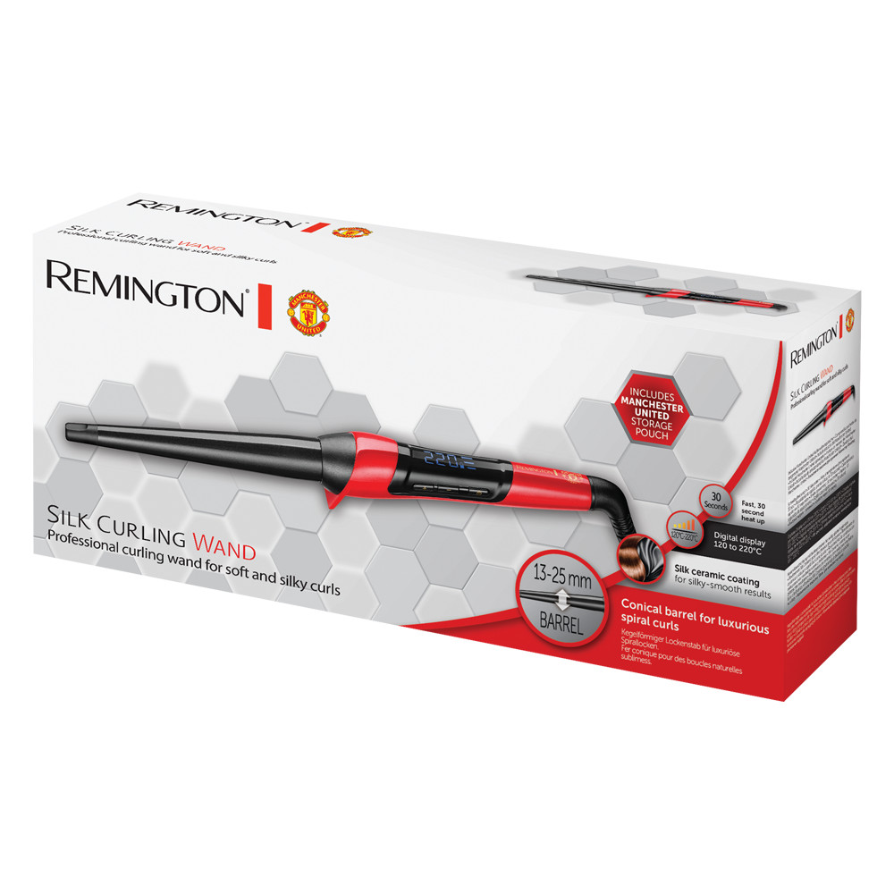 Ondulator Remington Silk Manchester United Edition Ci9755 cu tambur conic, RosuNegru - 2 | YEO