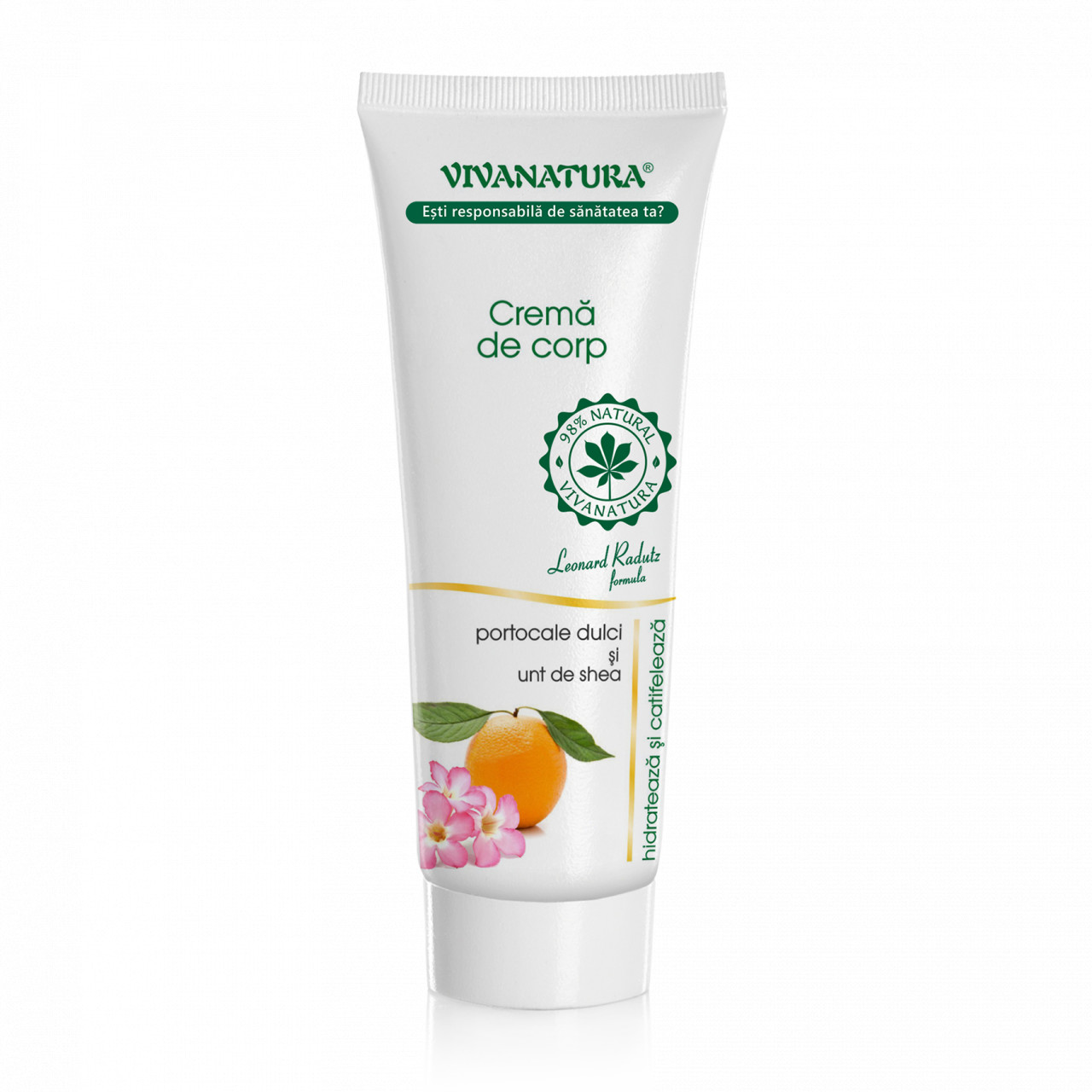 Crema de corp cu portocale dulci si unt de shea, 250 ml – Leonard Radutz Formula – VivaNatura