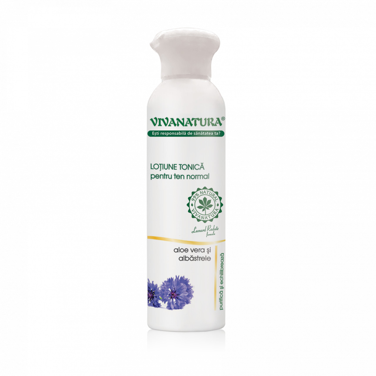 Lotiune tonica cu aloe vera si albastrele pentru ten normal 150ml– Leonard Radutz Formula – VivaNatura