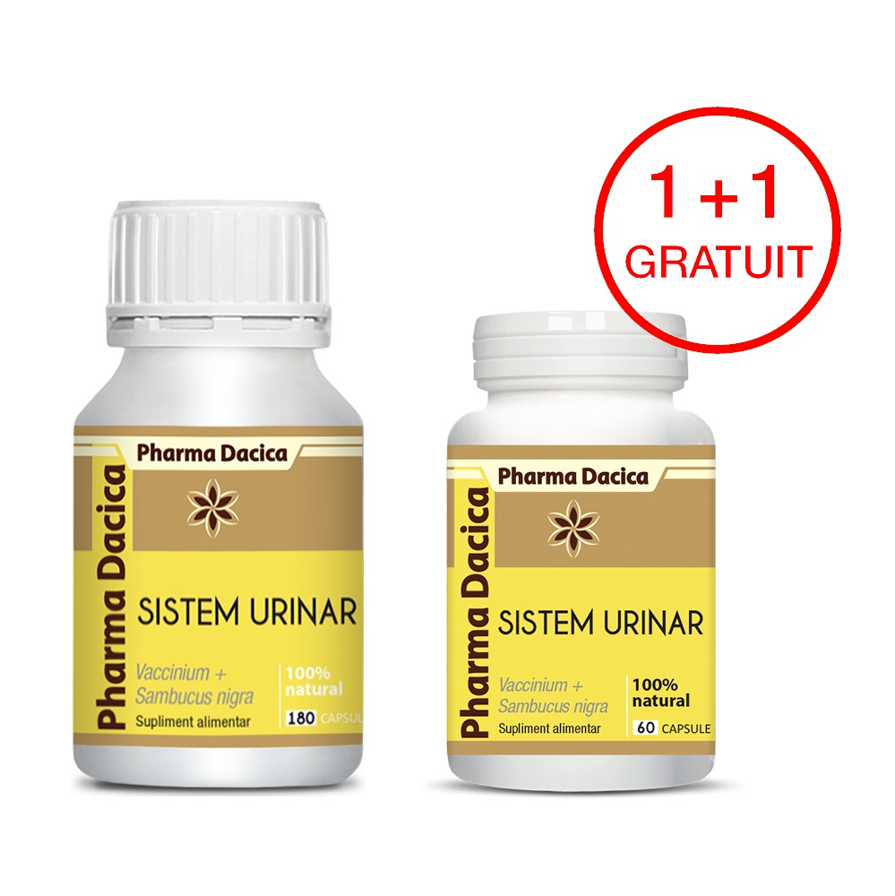 Sistem urinar, 180 capsule + Sistem urinar, 60 capsule Gratuit