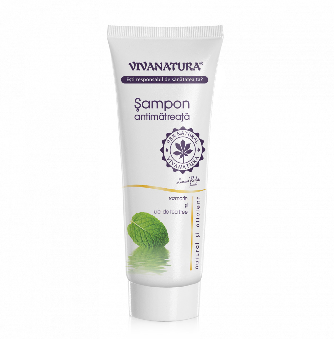 Sampon Antimatreata cu Rozmarin si Tea-Tree 250 ml – Leonard Radutz Formula – VivaNatura