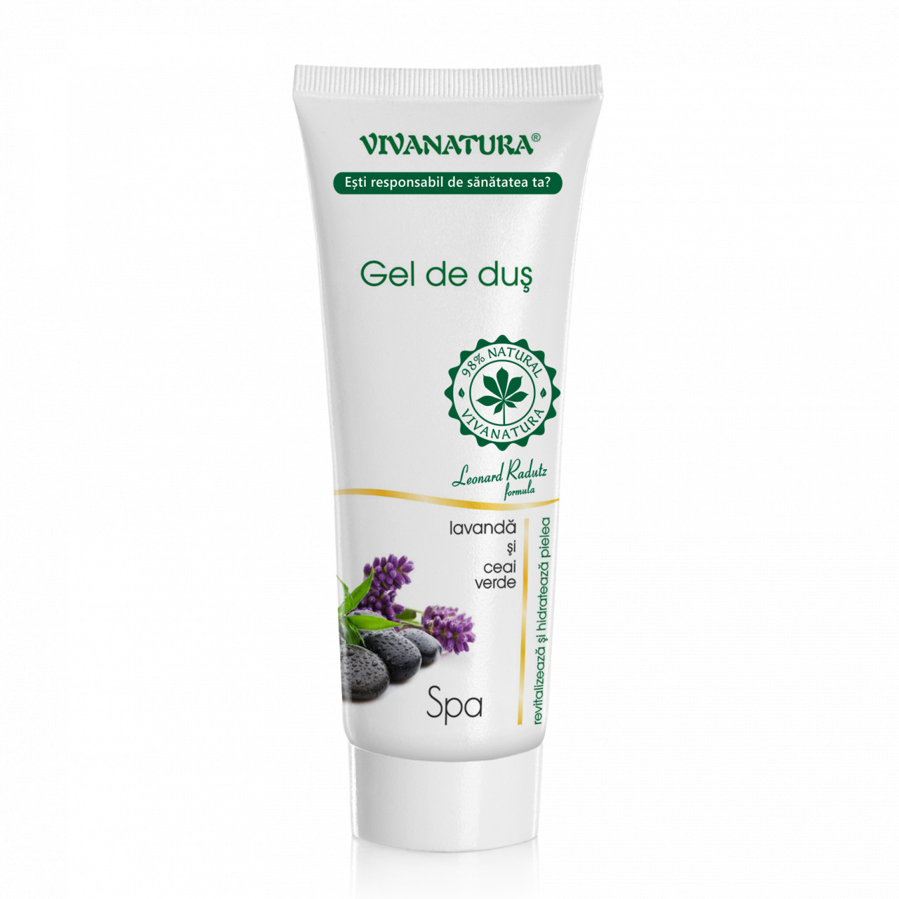 Gel de dus Spa cu lavanda si ceai verde, 250 ml – Leonard Radutz Formula – VivaNatura