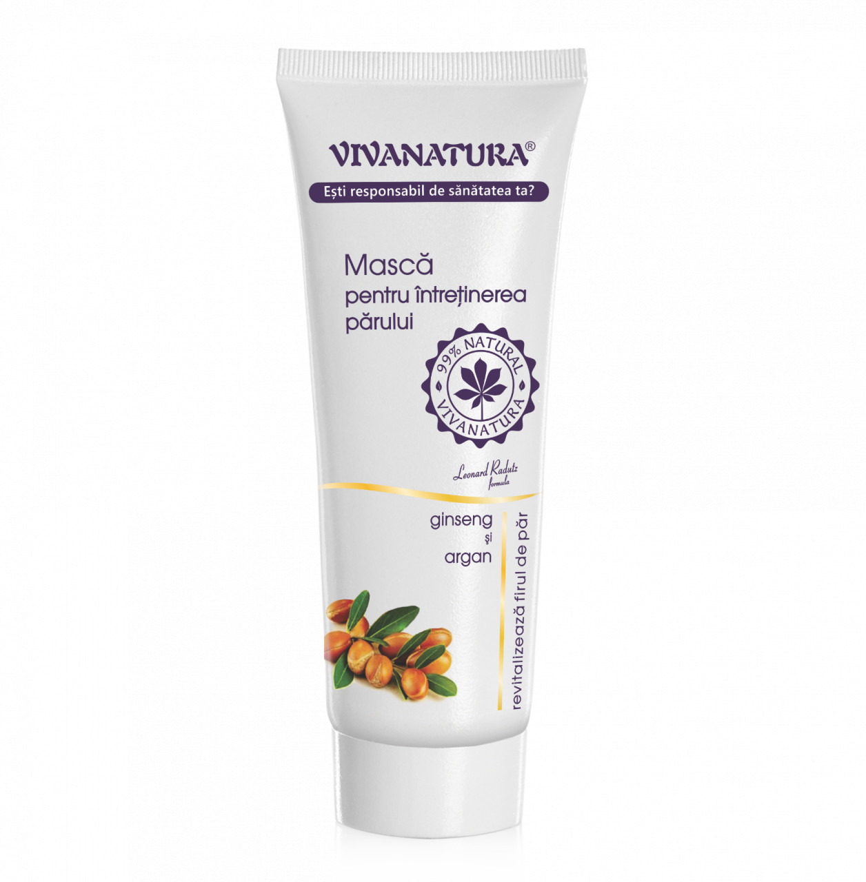 Masca de par cu ginseng si argan 250 ml – Leonard Radutz Formula – VivaNatura