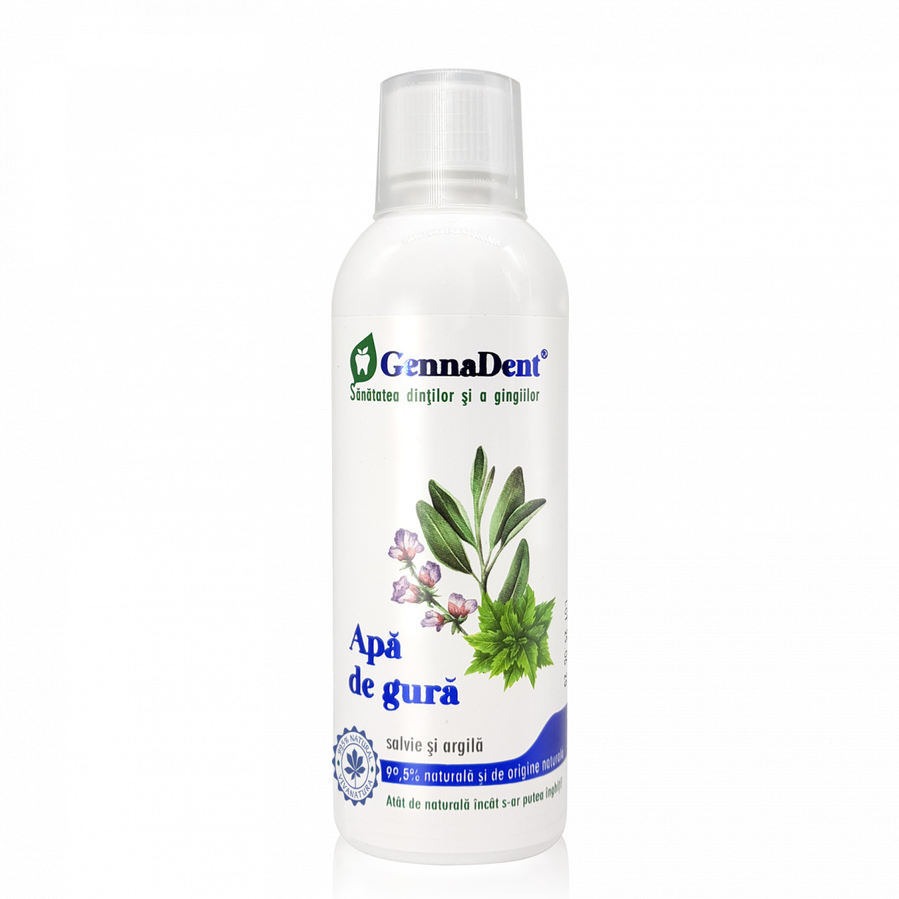 GennaDent Apa de gura naturala cu salvie și argila 500 ml – Leonard Radutz formula