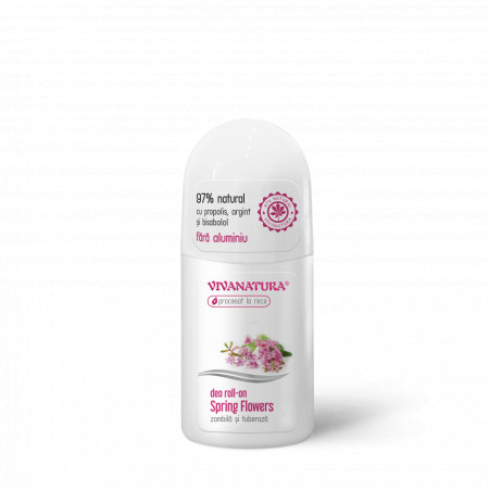 Deo roll-on natural Spring Flowers Zambila si Tuberoza, 50ml – Leonard Radutz Formula – VivaNatura