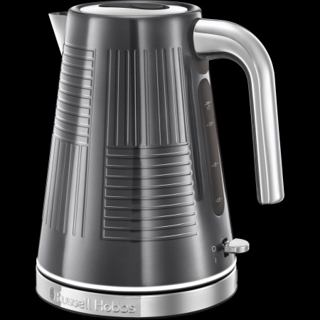 Fierbator Russell Hobbs Geo Steel 25240-70, 2400 W, 1,7 L, Fierbere rapida, Gri