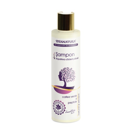 Șampon împotriva căderii părului cu cafea verde și peptide 250 ml – Leonard Radutz Formula – VivaNatura