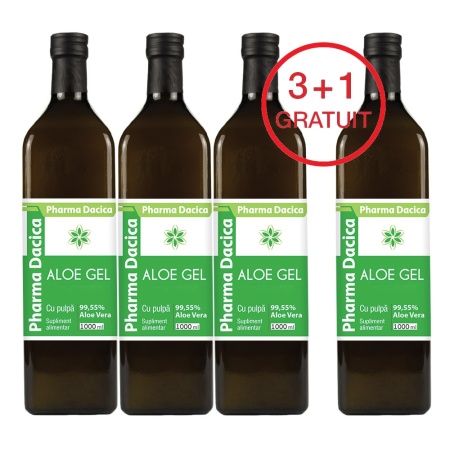 Aloe Gel 3+1 Gratuit, 1000 ml x 4