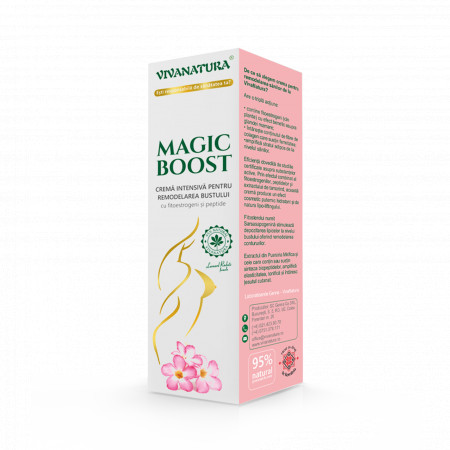 Crema intensiva pentru remodelarea bustului cu fitoestrogeni si peptide MAGIC BOOST, 145 ml – Leonard Radutz Formula – VivaNatura - Img 1