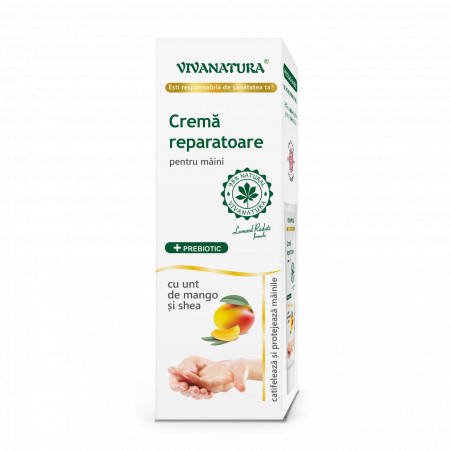 Crema reparatoare pentru maini cu unt de mango si shea 50ml – Leonard Radutz Formula – VivaNatura