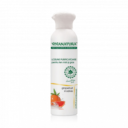 Lotiune purificatoare pentru ten mixt si gras cu grapefruit si salvie150 ml – Leonard Radutz Formula – VivaNatura