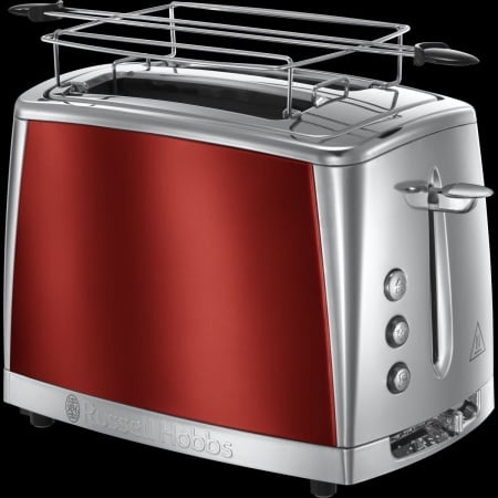 Russell Hobbs 23220-56 Luna prajitor de paine, functie de dezghetare si reincalzire, grila de incalzire a chiflelor, rosu