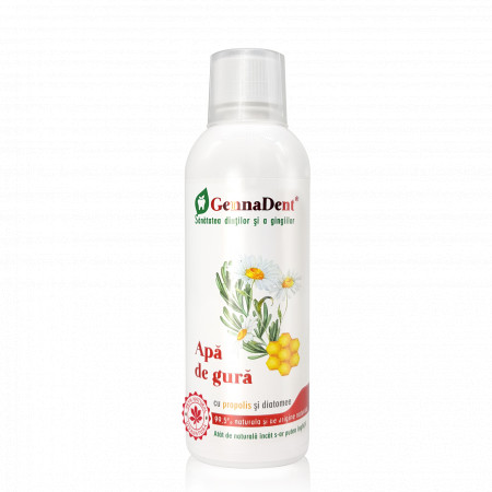 GennaDent Apa de Gura Naturala cu Propolis si Diatomee 500 ml – Leonard Radutz formula