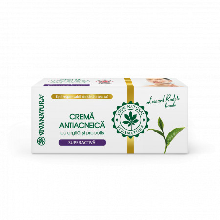 Crema Antiacneica SUPERACTIVA cu argila si propolis 20 ml – Leonard Radutz Formula – VivaNatura