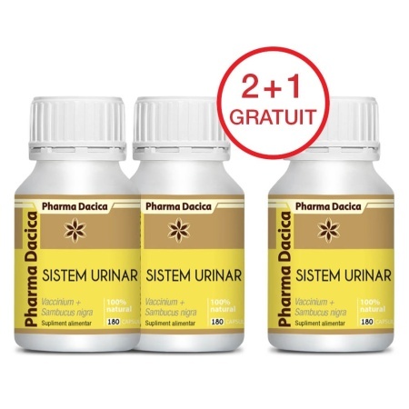 Sistem urinar 2+1 Gratuit, 180 capsule x 3