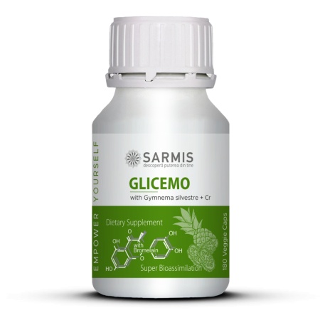 GLICEMO cu Bromelaină (180 cps veg)
