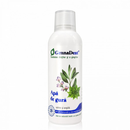 GennaDent Apa de gura naturala cu salvie și argila 500 ml – Leonard Radutz formula