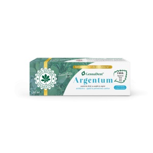 GennaDent Argentum - pasta de dinti naturala 100% cu argila si argint, fara fluor, 50 ml - Leonard Radutz formula - VivaNatura - Img 2