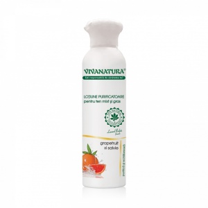 Lotiune purificatoare pentru ten mixt si gras cu grapefruit si salvie150 ml – Leonard Radutz Formula – VivaNatura - Img 2
