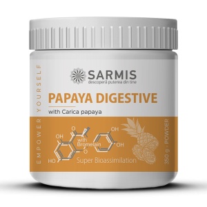 Papaya Digestive cu Bromelaina - pulbere - 350 g