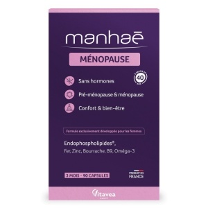 Manhaē Ménopause , Menopauză și premenopauză, 90 capsule moi – pentru 3 luni - Img 5