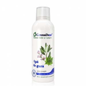 GennaDent Apa de gura naturala cu salvie și argila 500 ml – Leonard Radutz formula - Img 2