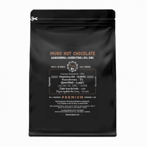 Hot Chocolate 7in1 cu Ganoderma & Quercitinã & D3 & Zinc - 690g - veg (30 de portii)