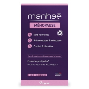 Manhaē Ménopause , Menopauză și premenopauză, 90 capsule moi – pentru 3 luni - Img 3
