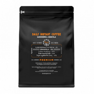 Daily Instant Coffee 5in1 cu Ganoderma+Graviola - 400g veg (20 de portii)