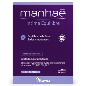 Manhaé Intima Équilibre, Echilibru Intim, sănătatea florei intime, 30 capsule vegetale – pentru 1 lună - Img 3