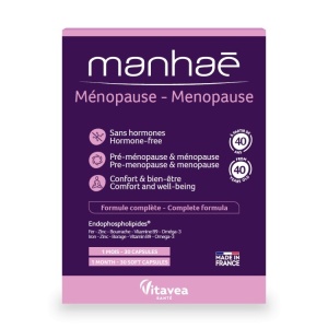 Manhaē Ménopause, Menopauză, pentru menopauză și premenopauză, 30 capsule moi – pentru 1 lună - Img 4