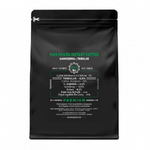 Man Power Instant Coffee 8in1 cu Ganoderma si Tribulus - 400g veg (20 de portii) - Img 3