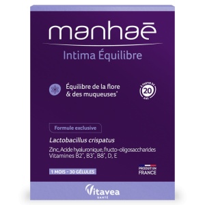 Manhaé Intima Équilibre, Echilibru Intim, sănătatea florei intime, 30 capsule vegetale – pentru 1 lună