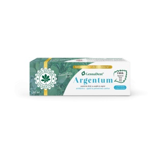GennaDent Argentum - pasta de dinti naturala 100% cu argila si argint, fara fluor, 50 ml - Leonard Radutz formula - VivaNatura - Img 3